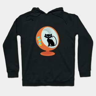 Atomic Cat in Mid Century Chair Hoodie